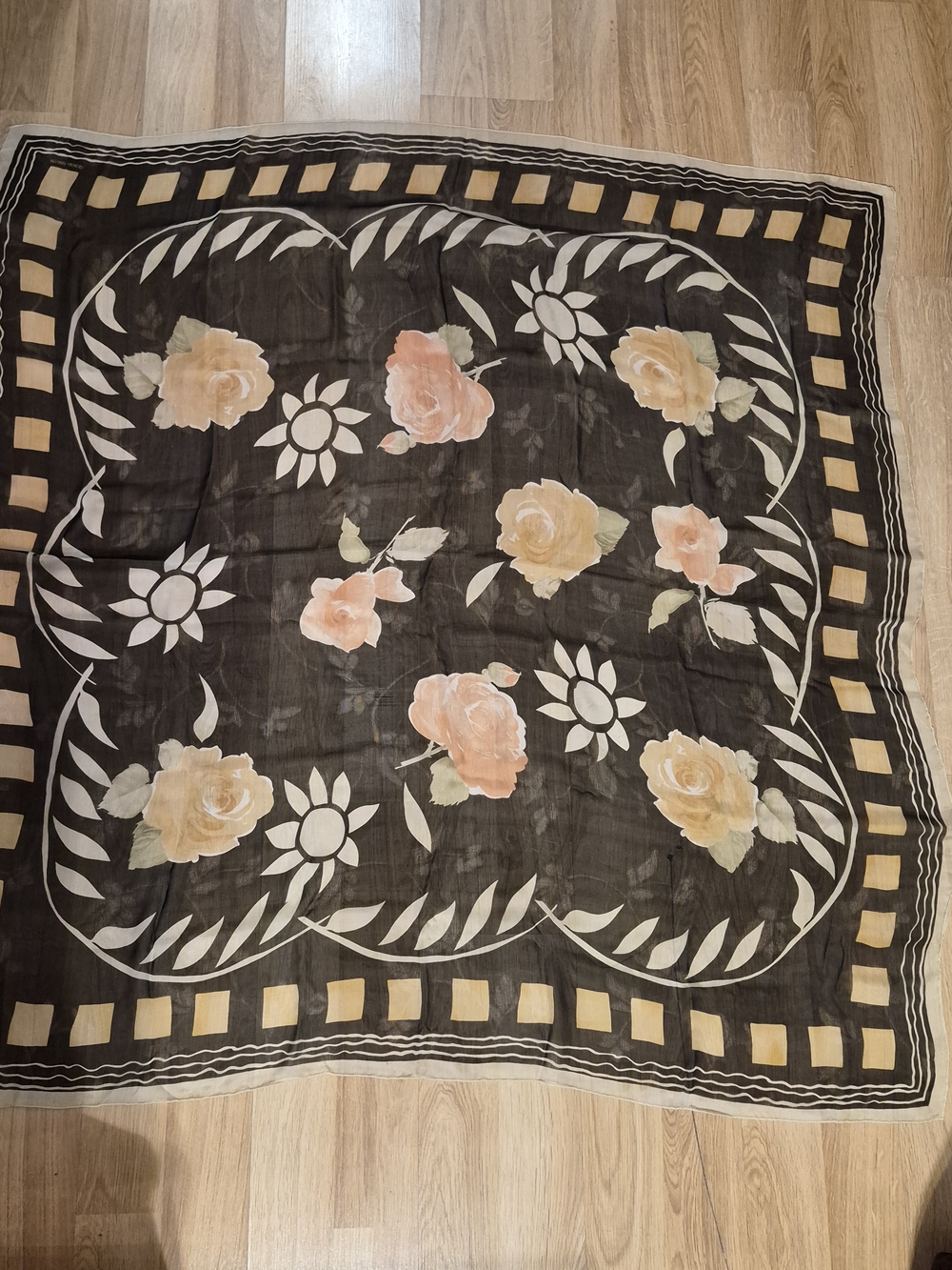 Giorgio Armani Vintage Oversized Shawl Wrap | 54" x 54" | Made in Italy |